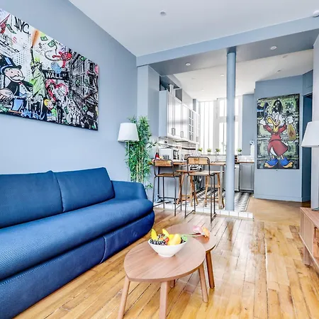 Daire Buttes-chaumont - Fully-equipped *