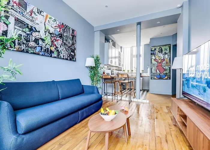 Daire Buttes-chaumont - Fully-equipped *